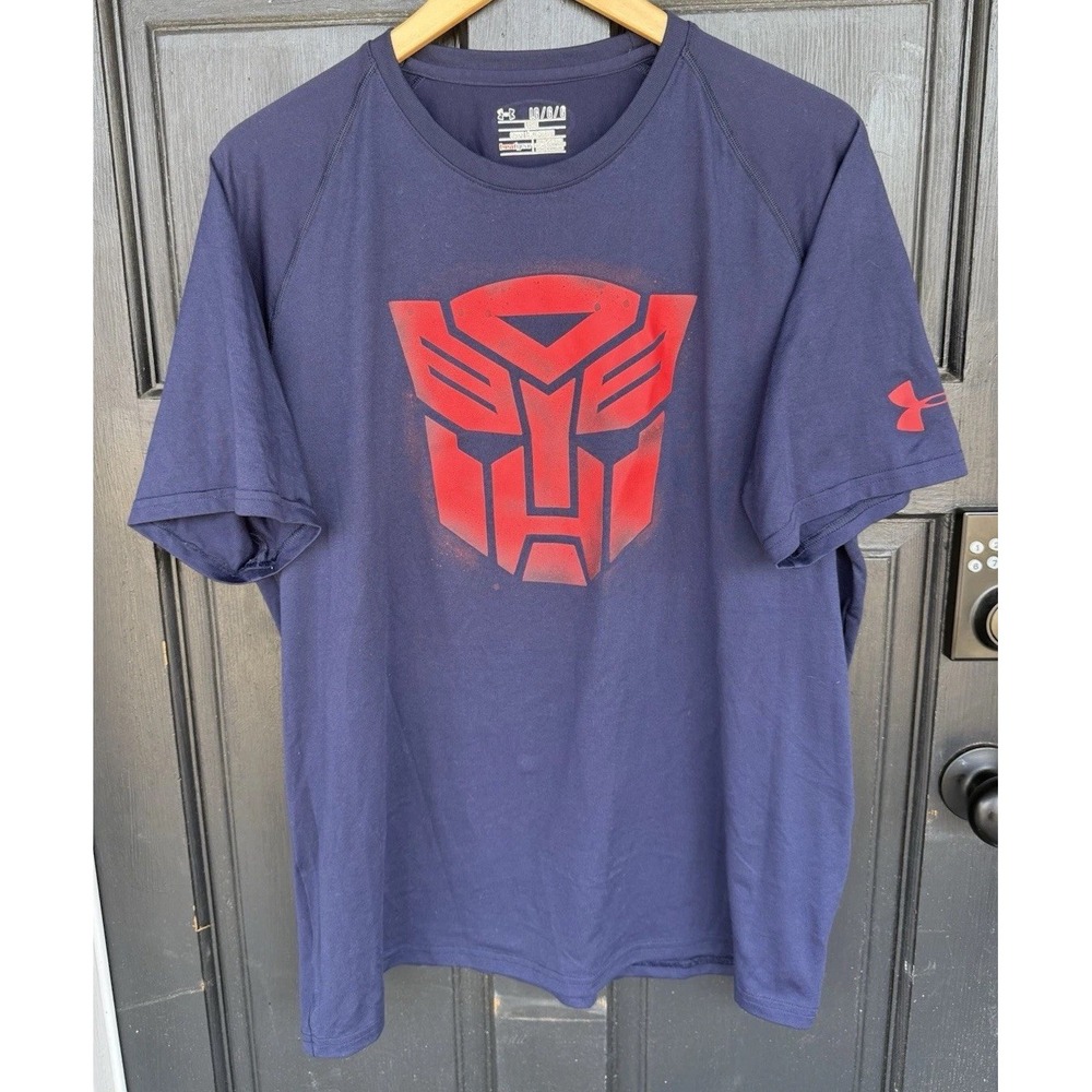 RARE Under Armour x Transformers Autobots Crest Alter‎ Ego T-Shirt Mens Large